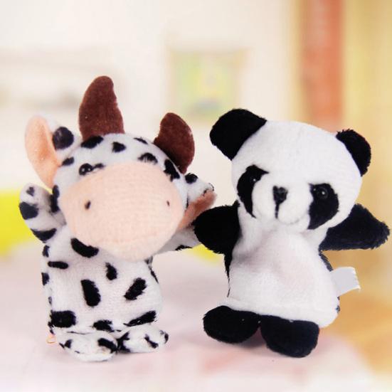 10 шт./компл. плюшевая пальчиковая кукла-животное для рассказывания историй, ролевые игры, мягкие игрушки для детей