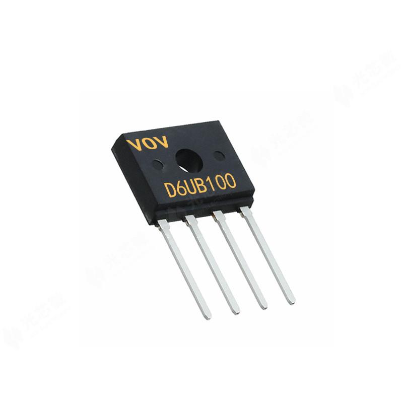 D6UB100 6A 100V Диодный мост, выводной