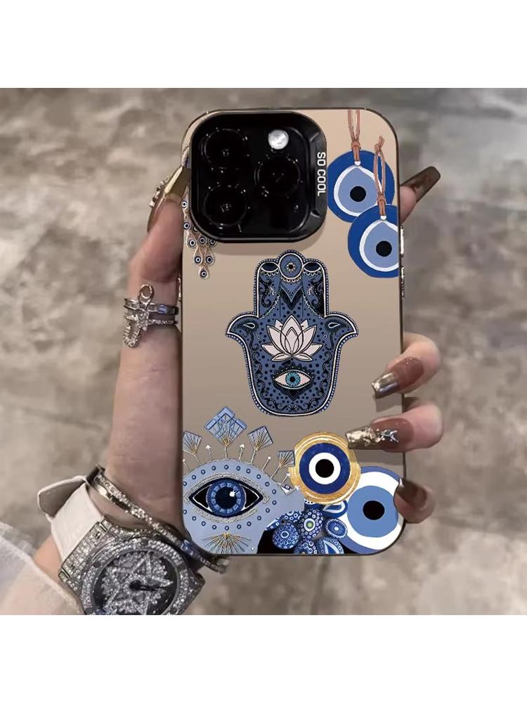 Супер крутой синий глаз тотем чехол для телефона для iPhone 16 15 14 13 12 11 Pro Max XR XS MAX 78Plus MINI Y2K Мода Защита от падения Задняя крышка