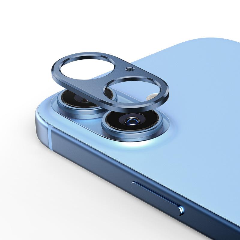 For Apple iPhone 16 Plus Pro Max Luxury Camera Circle Plating Metal Lens Anti-scrached Case Cover Bumper Protection Ring Guard Protector