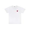 Comme des Garçons PLAY (WMNS) COMME des GARCONS PLAY CDG Play Футболка с логотипом на груди 'Белый Красный' Женская AZ-T107-051-2