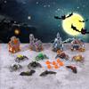 Resin Craft Micro Landscape Ghost  House Statue Cartoon Miniatures Pumpkin Ornaments  Car Ornament