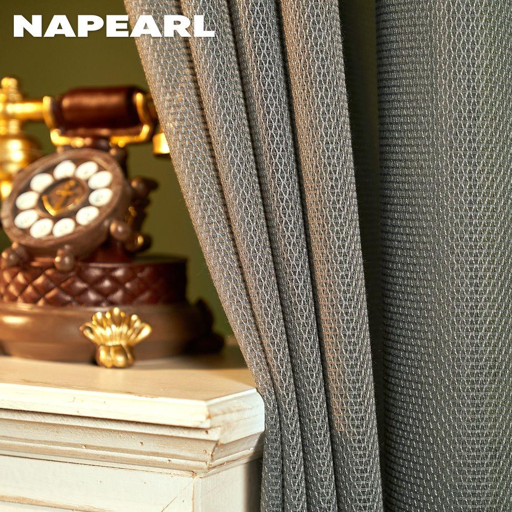 1PC NAPEARL Diamond Lattice Hollow Out Tulle Curtain Modern Elegant Living Room Sheer Curtain For Home Decor