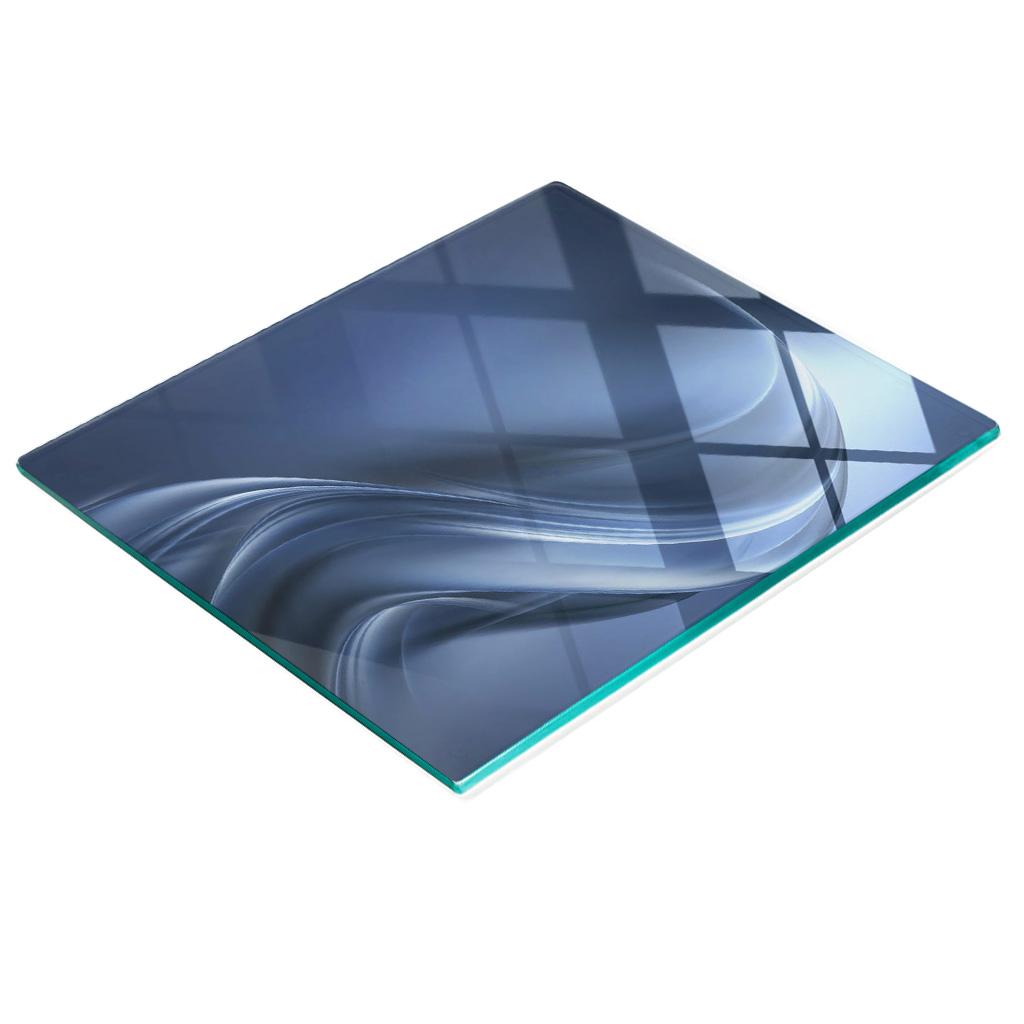 Decorative Kitchen Cutting Board Tempered Glass Gray Wave 60x52 cm