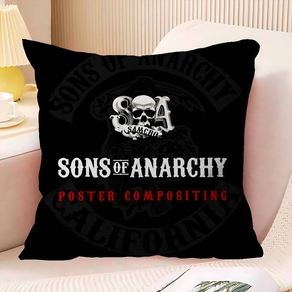 SSons OOf AAnarchy TV Office Cushion Pillowcase Car Cushion CoverXCM Lumbar Pillowcase Sofa Pillowcover