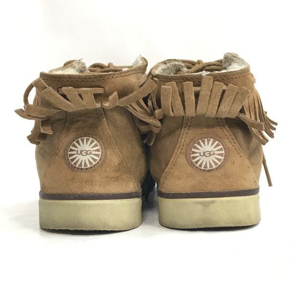 UGG Короткие ботинки Caleb с бахромой из овчины Коричневый Размер 6.5 23.5см(ИСПОЛЬЗОВАЛ)