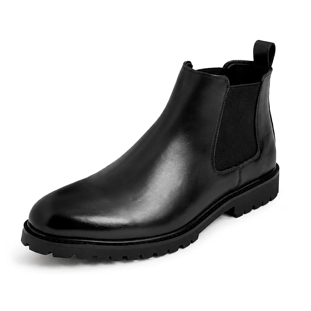 PAFHL Men's Business Boots, Short Boots, Side Gore, Water-Repellent, Chelsea Boots, 3E Width,