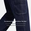 Navigare Men's Brushed Thickened Cargo Denim Jeans