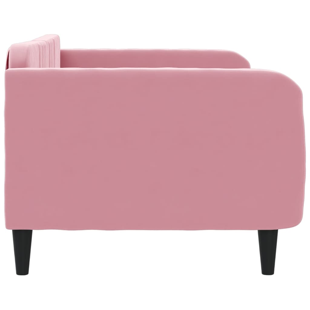 Daybed in Pink 100 x 200 cm Velvet