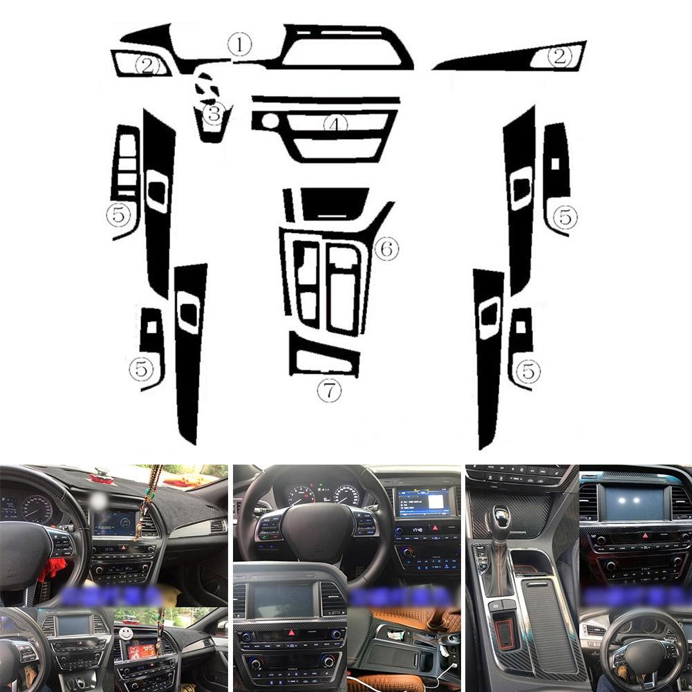 Наклейки 3D Carbon Fiber для Hyundai Sonata 9 2015-2017