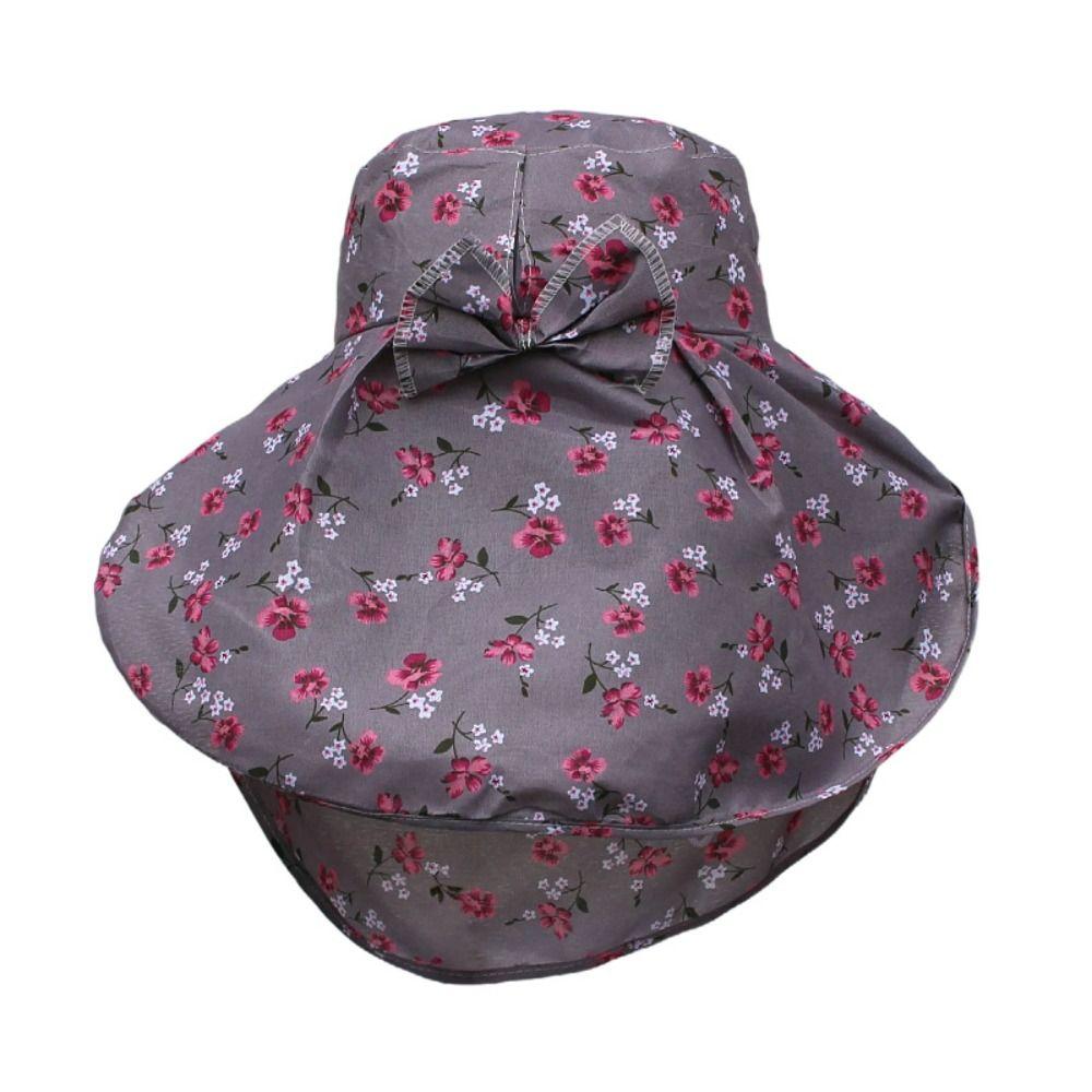 Fordable Sun Hat Wide Brim Agricultural Work Cap Portable Basin Cap  Women