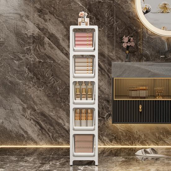 Узкий комод-шкаф для ванной комнаты с множеством ящиков, узкий комод для прачечной, спальни и небольших помещений.