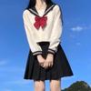 Japanese Jk Uniform Basic Suit Spring and Summer College Style Student School Uniform Female Sailor Suit Pleated Skirt Long Sleeve + Short Skirt Suit