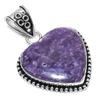 Lepidolite Stone Gemstone Handmade 925 Sterling Silver Pendant 1.85" s3N94