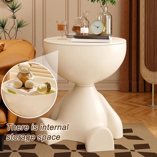 Круглый кофейный столик с отделением для хранения, круглый приставной столик, для спальни, кухни, гостиной, для небольшого пространства, диван, прикроватная тумбочка, боковой столик