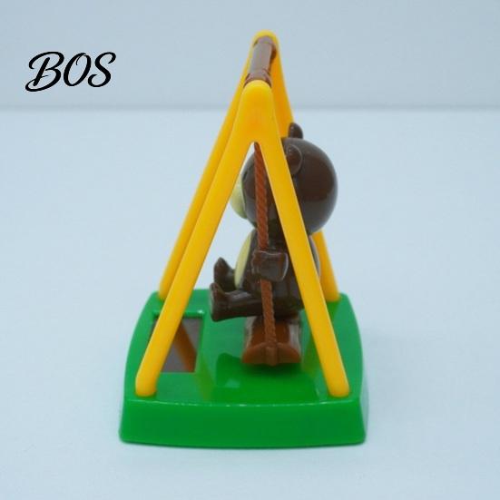 Solar Car Ornament Swinging Bear Decoration, Nodding Dashboard with Hanging Monkey Accessory Swing, Swing Toy for Office Desk Driving Fatigue Relief