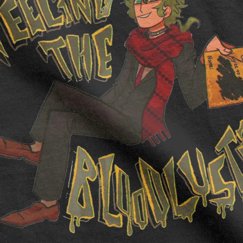 Футболка Midori Feeling The Bloodlust YTTD Футболки из чистого хлопка с коротким рукавом Your Turn To Die Аниме Игра Футболка Одежда с принтом