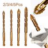2/3/4/5Pcs Four-Edged Eccentric Drill Bit Skewed Head Concrete Drill Bit Set Drilling Tool