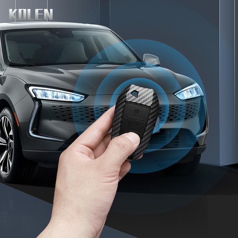 Чехол-брелок для автомобильного ключа из АБС-пластика под карбон для Peugeot 207 208 3008 206 308 508 2008 407 5008 301 Для Citroen C3 C4 C5 Berlingo