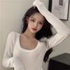 Korean Style Long-Sleeve Slim Fit T-Shirt for Women - Chic Autumn Top