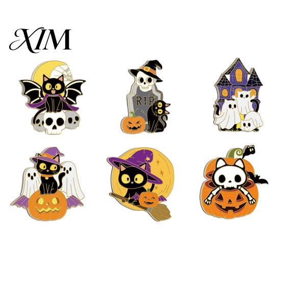 Holiday Home Decorations for Autumn 6 Pcs Halloween Refrigerator Magnets, Grim Reaper Pumpkin Skull Ghost Decorative Magnets Party Reusable