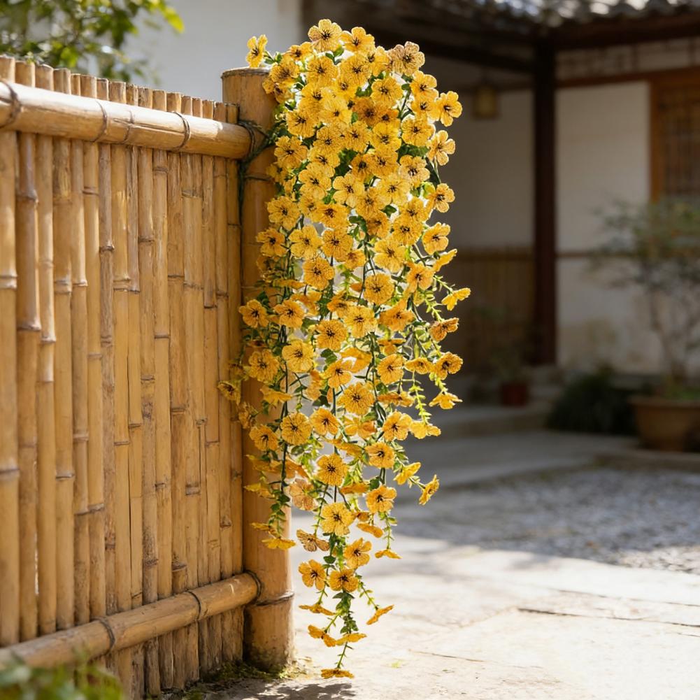 Long-lasting Artificial Flowers Artificial Vine Flower Garland Fake Hanging Plant Decor Indoor Outdoor Wall Garden Patio Wedding
