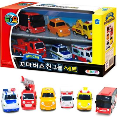 Tayo Модель Origin Korea — набор The Little Bus Tayo Friends, 6 шт. -(Чито Нури тото Фрэнк Пэт Элис)