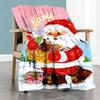 Santa Claus Gifts Customize Text Blanket Gift Personalized Blanket Warmthful Decor Great for Sofa Nap Home Decor Bed All-Season Use