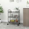 VidaXL 3-Tier Kitchen Cart Grey 46x26x64 Cm Iron 336324