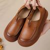 Genuine Leather Women's Casual Countertop Loafers Comfortable Work Business Shoes Women's Flat Shoes Leather Anti-slip Shoes  Walking Shoes