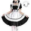 ANONIE Maid Cosplay Set for Cute White Luxury Size 2XL Costume, Beginners, Costume, + Black, Set,