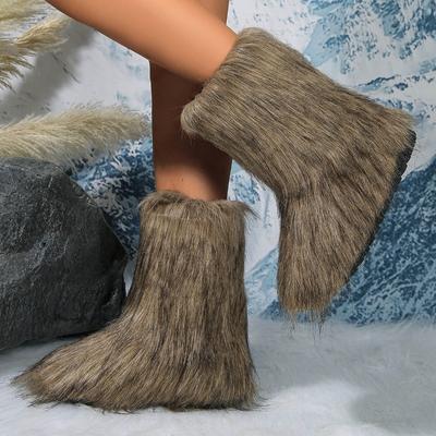 Мода Горячая Распродажа Модные и Теплые Удобные Теплые Пинетки Зимние Снежные Сапоги Круглые Осенне-Зимние Новый Стиль Женские Сапоги