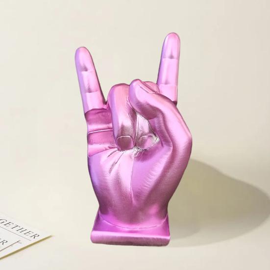 Подставка для украшений в виде жеста, многофункциональный держатель для ручек в виде барабанных палочек, полимерная скала, музыкальный аксессуар, декор с рок-н-ролльным настроением