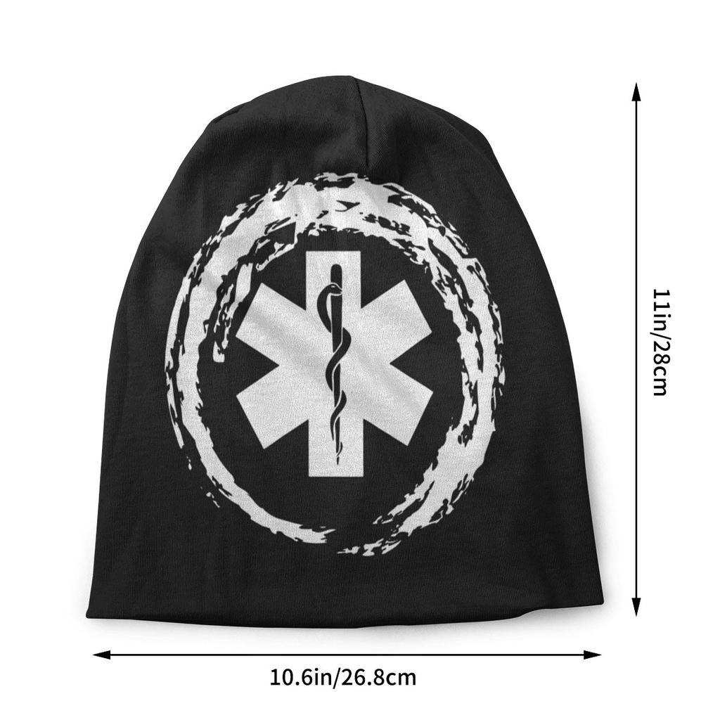 EMS Star Of Life Капот Шапки Хип-Хоп Лыжные Skullies Шапки Шапки Фельдшер Медик Скорая помощь для женщин унисекс Вязаные многофункциональные шапки