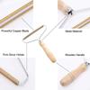 Manual Lint Roller Hair Remover Brush with Wooden Handle Sofa Clothes Cleaning Lint Brush Pet Hair Remover Shaver Brush Tool