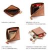 AGILITY affa Square Wallet - L-Shaped Folding Wallet with Coin Case, Card Case, and Bill Compartment - Compact, Genuine Leather