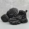 Fashion 2025 Autumn New Trend Wear-resistant Synthetic Leather Boots Men's Shoes High Top Casual Lace Up Height Increasing Fashion Boots