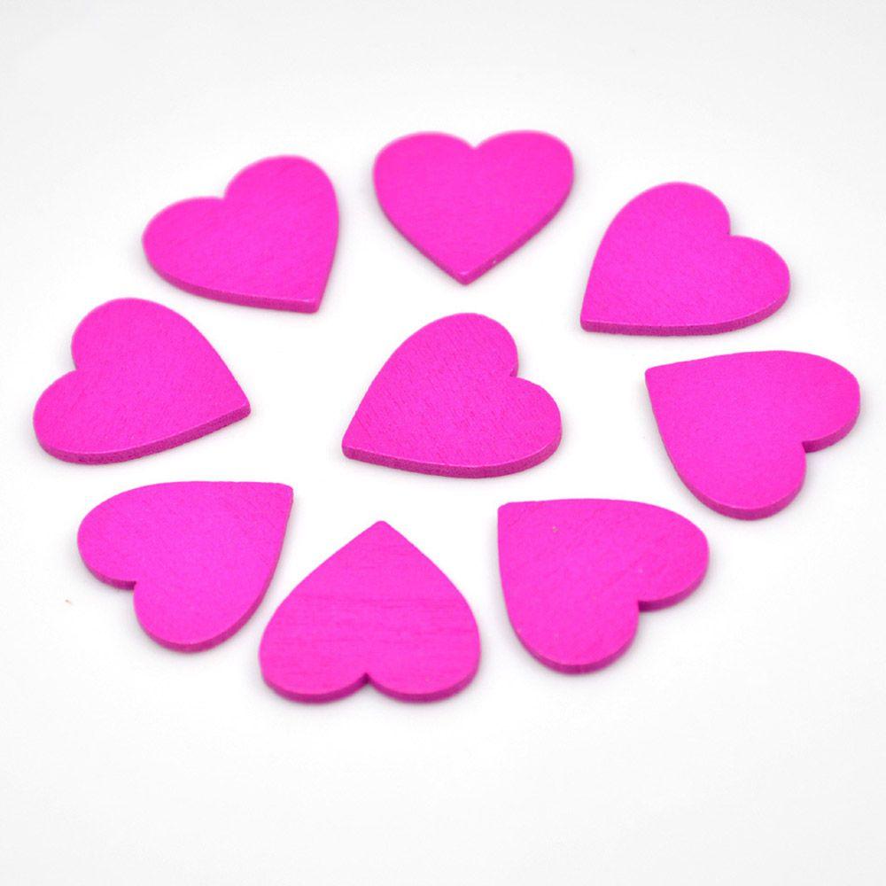 Decorations Party Decor DIY Wall Sticker Wooden Chips Wood Crafts Hearts Shaped Confetti Slices