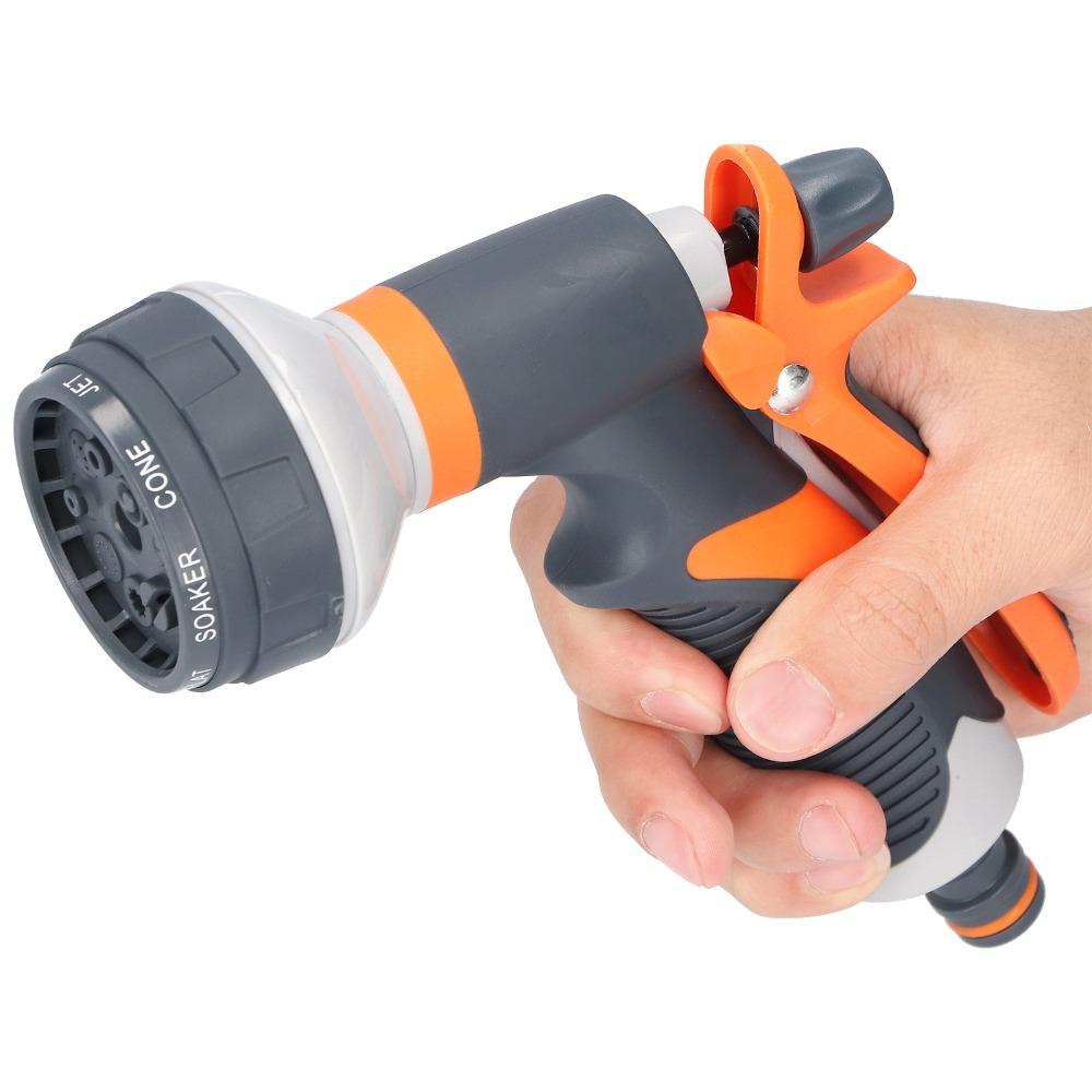 Orange and Grey Garden Water Hose Nozzle ABS,TPR Water Hose Nozzle Sprayer Car Washing