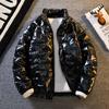 2025 Trendy Shiny Cotton Men's Stand-Up Collar Winter Jacket – Slim, Warm, Stylish