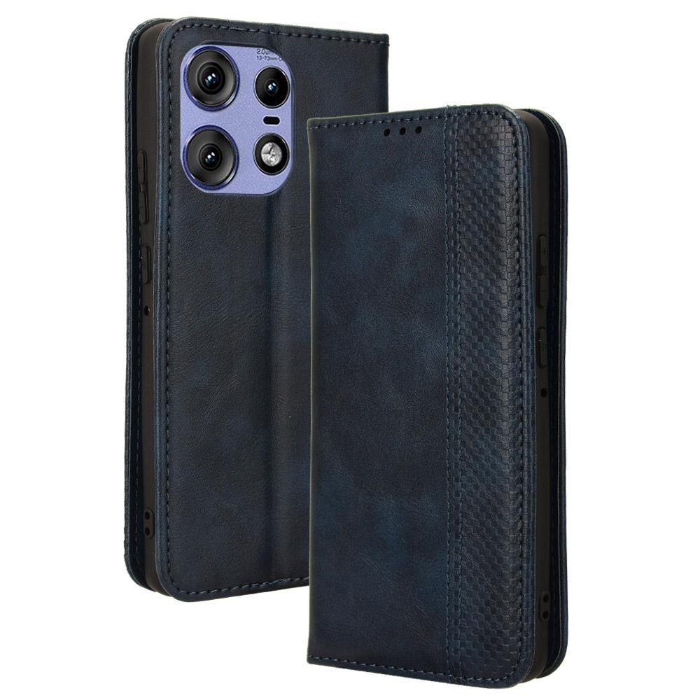 For Motorola Edge 50s Pro 5G/Edge 50 Pro 5G/Edge 50 5G Wallet Case Magnetic Closing Retro PU Leather+TPU Phone Cover