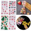 Party Favor Gift Santa Claus Cookies Storage Cellophane Christmas Candy Bags Baking Packaging