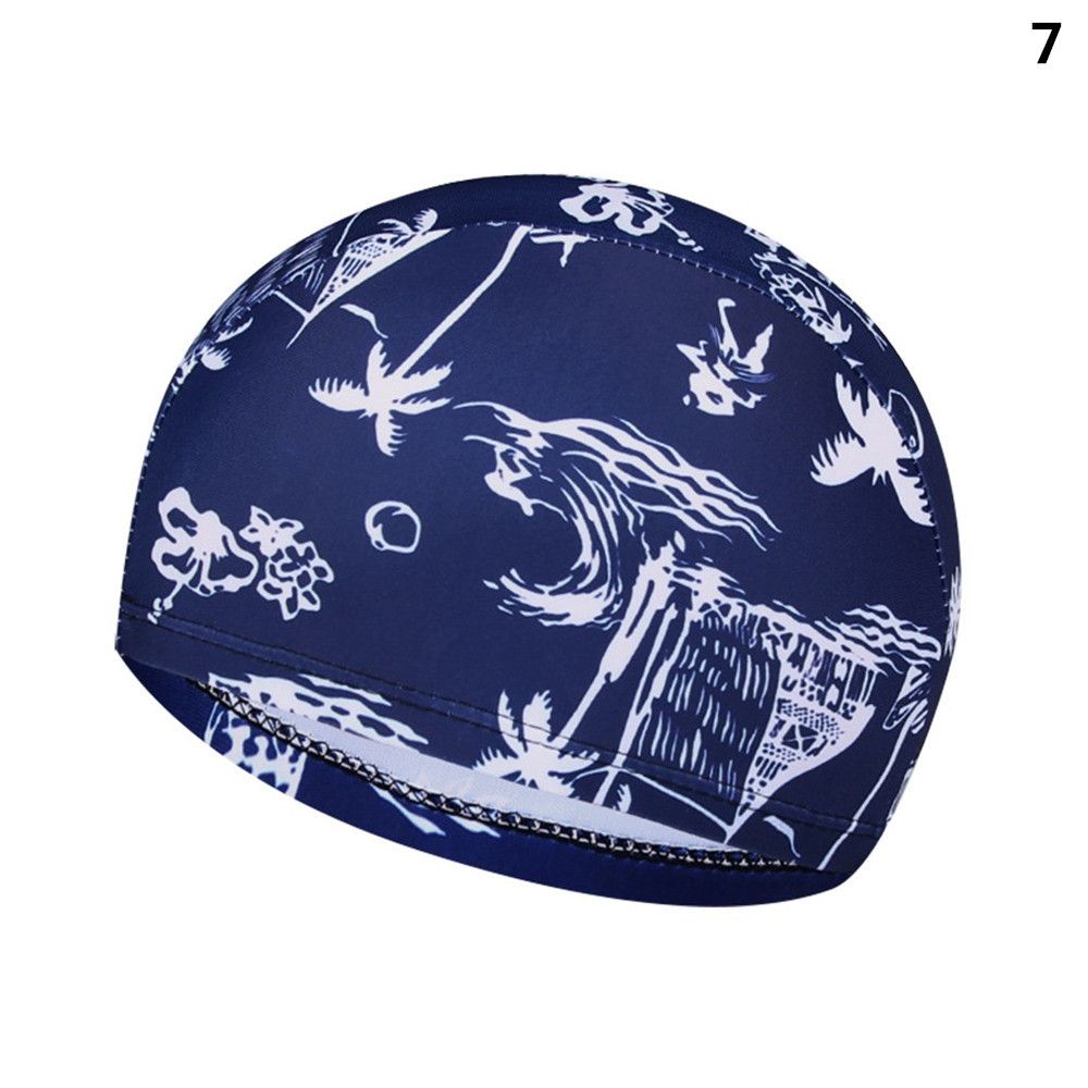 Men Women Elastic Breathable Swimming Cap Bathing Hat Quick Dry Sports Turban
