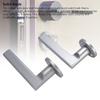 Keyed Entry Lock Keyed Lever Door Handle Entry Door Handle with Lock and Key for Bedroom Bathrooms Hotels White