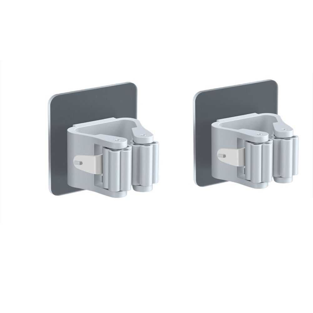 High Quality Wall Mounted Household Bathroom Storage Free Punch Broom Hanger Hook Mop Organizer Holder Mop Clip Storage Rack