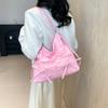 Trendy Bowknot Tote Bag In Beige Silver Pink And Black 2024 Fashionable Design