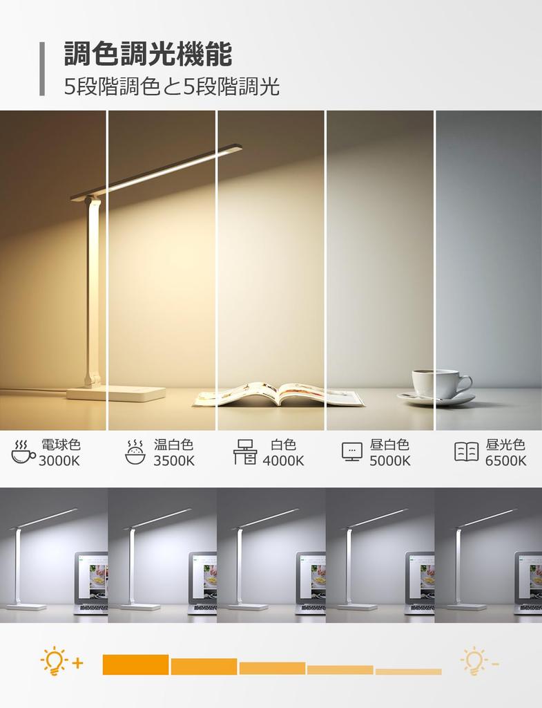 Lepro Настольная лампа LED AC адаптер настольная лампа 800лм сверхвысокая яркость настольный светильник стильный настольный светильник уровни цветового датчика угол популярный источник энергии