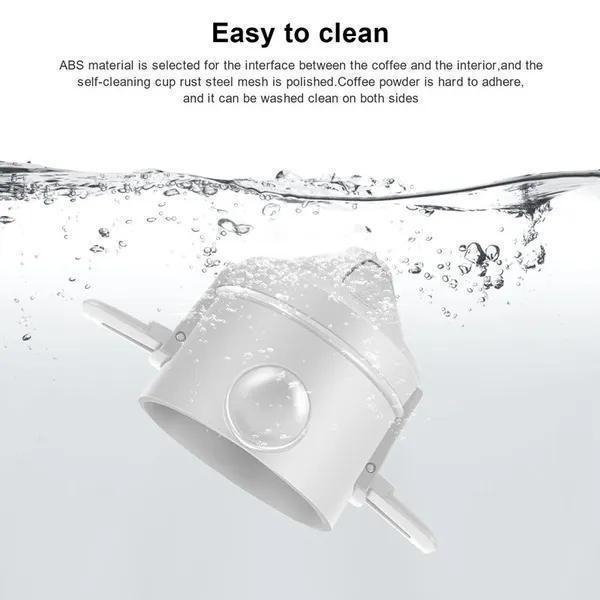 Складной фильтр для кофе, двухслойная воронка для кофе из нержавеющей стали 304, телескопический капельный фильтр, бумажный фильтр, чашка