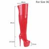 Red Over Knee Boots Women Extreme High Heel Platform Thigh High Boot Sexy Dance Nightclub Party Fetish Shoes Large Size 45 48