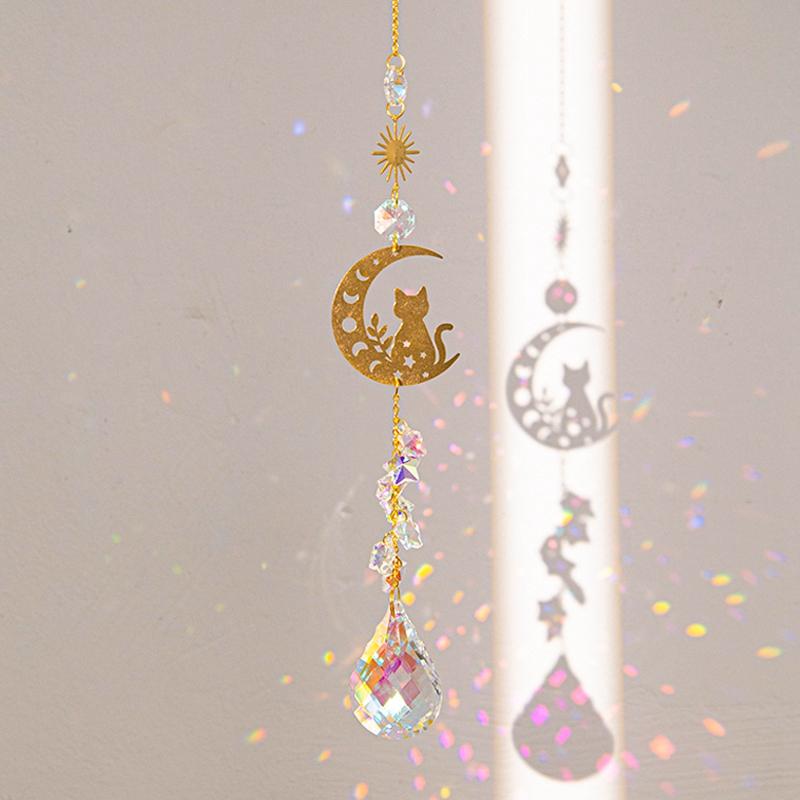 Decorative SunCatcher Pendants Crystal Wind Chimes Home Garden Decoration Room Wall Decor Outdoor Yard Hanging Ornament